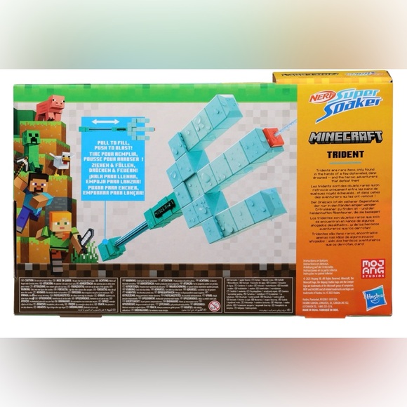 Nerf Super Soaker Minecraft Trident Water Blaster (Set of 2) - Picture 3 of 3